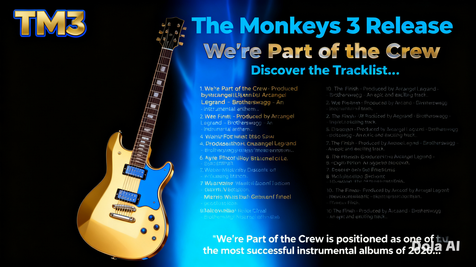 *The Monkeys 3 Release  We’re Part of the Crew : Discover the Tracklist of this Instrumental Album Revolutionizing the Global Music Scene*